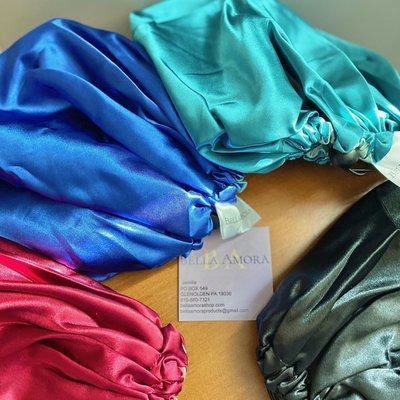 Satin head bonnets