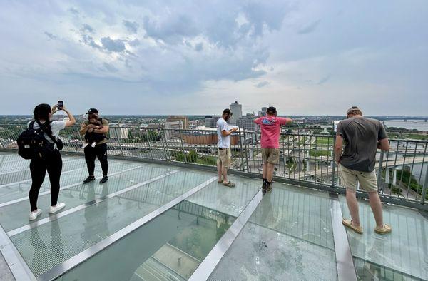 The observation deck from the top of The Pyramid.