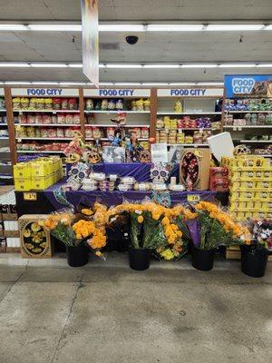 October 27, 2024. Serious altar of commerce for Dia de Los Muertos. Remembering Familia Basha.