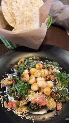 Crispy Green Chaat (G, N) gluten-free [ORDER THIS!]