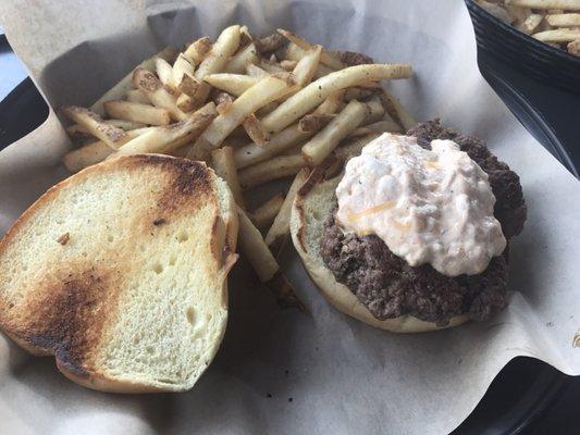 Buffalo Dip Burger.