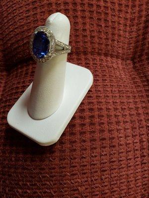 Redesigned Tanzanite ring by David Delucchi Jeweler.