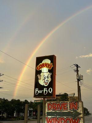 Corky's at the end of the rainbow.