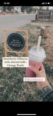 Strawberry Hibiscus Boba