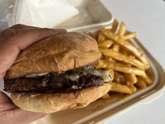 Good Guy burger with Krazy Fries