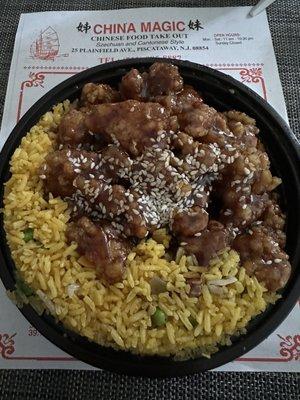 Sesame chicken lunch special