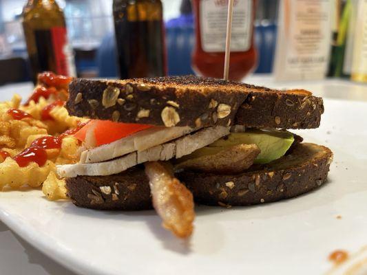 Turkey Avocado Bacon Melt Lunch with fries!