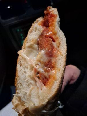 Closer look at the Chicken Parm.