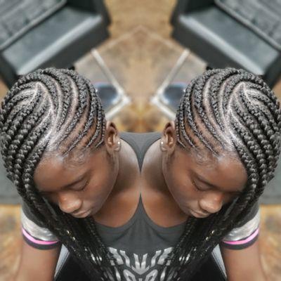 All Kinds of braiding services available: Feed-in Braids Lemonade Braids  Box Braids  Kids Braids
  
  Make an appt today - 480-442-5516