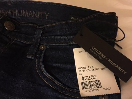 Came up on a brand new pair of citizens of humanity jeans :)