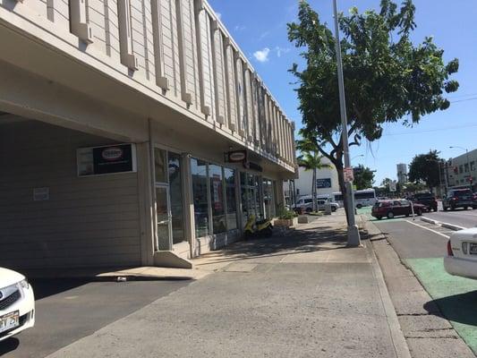 On King Street, just before Jack in the Box on McCully St.