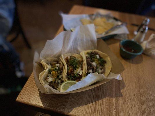 Taco Tuesday menu $15 all you can eat tacos and add one margarita for $20