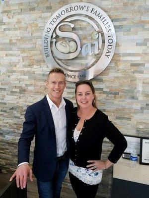 The CEO Diana Olmeda with Rich Vaughn from IFLG law firm in LA.