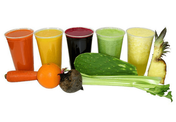 Fresh veggie juices