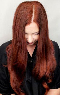 Deep cherry color with beautiful long layers