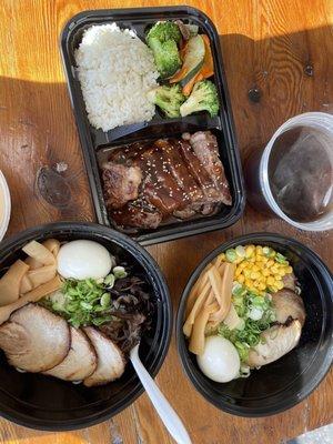 Ramen Bowls and Beef Hawaiian BBQ