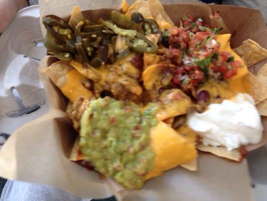 Nachos grande with everything.