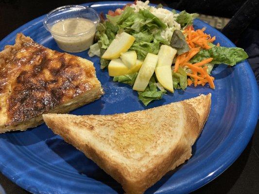 Quiche with salad