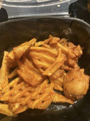 Waffle fries