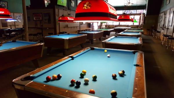 Tons of pool tables