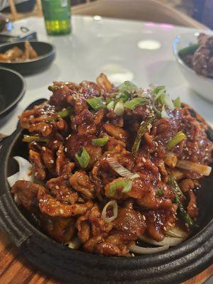 The spicy pork - a little too much on the sweet side