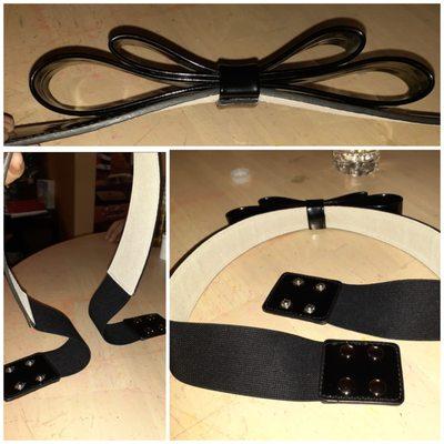 Patent leather black belt