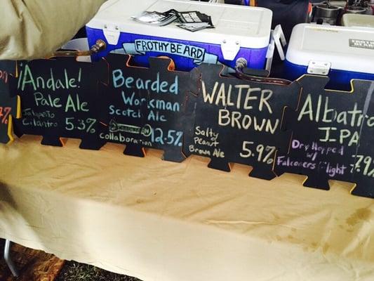 A selection of the creative brews available.