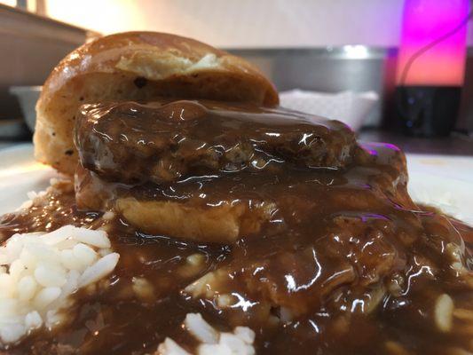 Loco Moco burger (Saturdays during bingo)