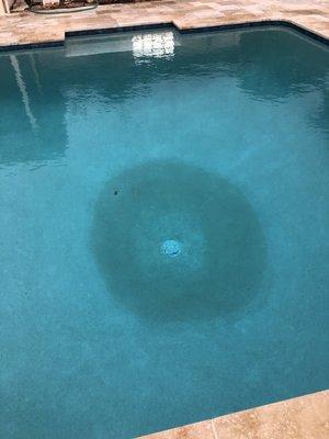 stain around pool drain