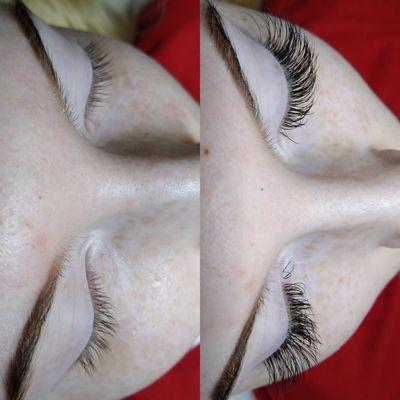 Before and After Lash Extensions