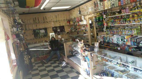 The inside of Dyer Smoke Shop. Welcome!