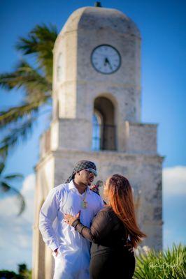 1 Year Anniversary Photos - Palm Beach, Clock Tower by Stephen G Wright Photography www.sgwrightphotos.com