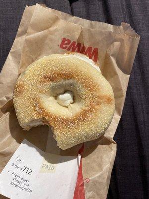 i went to wawa in newport news and i got two bottom buns instead of a regular bagel bread i cant take it .