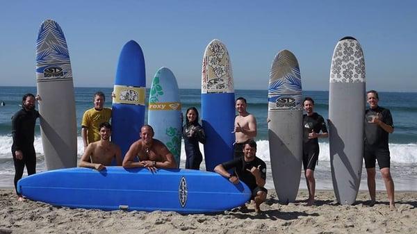 Big Slice of Texas learning to Surf in Cali