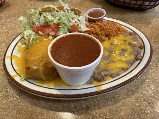 Medium Combo - Taco, Tamale & enchilada