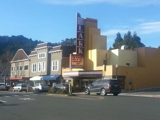 Marin's restored Lark Theatre. Many don't know I did the tile work on the ticket kiosk!