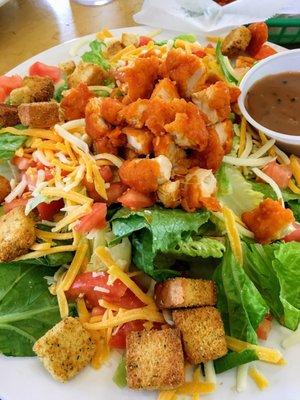 Fried buffalo chicken salad