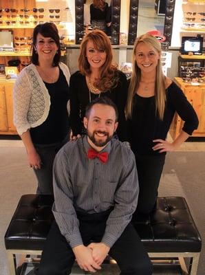 Our Edge Optics Staff! We are friendly and ready to help and we have the coolest selection of eye wear and a funky, hip store!