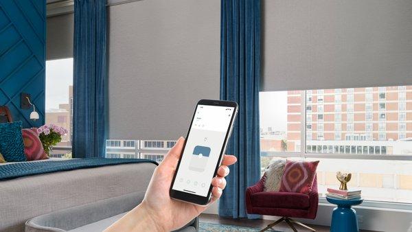 We install and program smart shades so you can operate them from your phone.  Set timers, control light, increase energy efficiency.