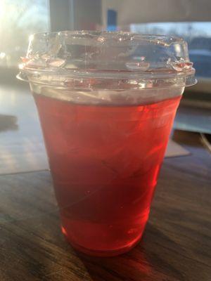 Raspberry unsweetened iced tea