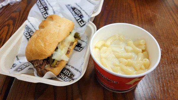 Firehouse Steak and Cheese and Five Cheese Mac & Cheese