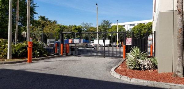 The gate to access the storage units