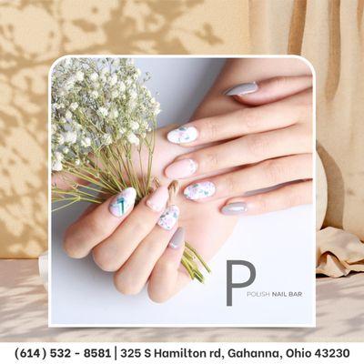 Celebrate your unique style with a custom manicure from Polish Nail Bar. 
Book your visit and let your nails shine!