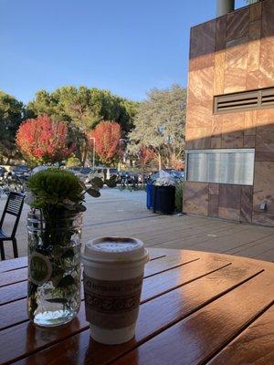 Cappuccino in nice surroundings