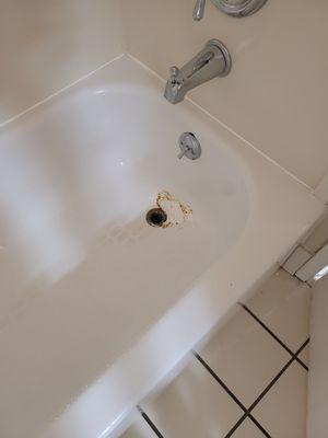 Broken tub sink