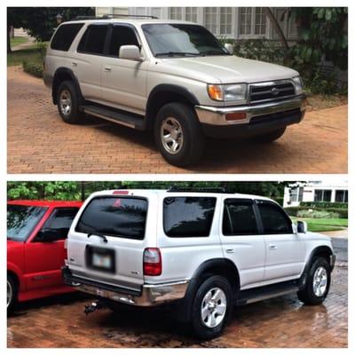 Before and After. Firestone tires below on newer Toyota Alloys filled with Nitrogen.