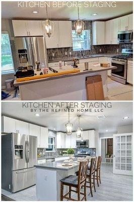 Kitchen before and after