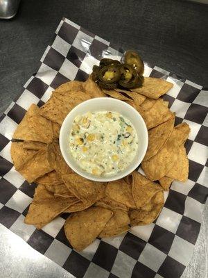 Street Corn Queso & Tortilla Chips