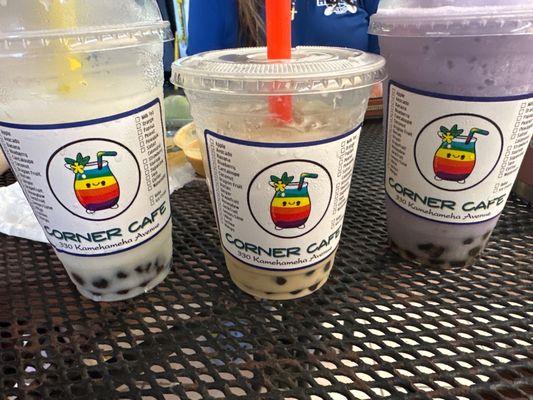 Crème lemonade, Vietnamese Coffee, Taro smoothie