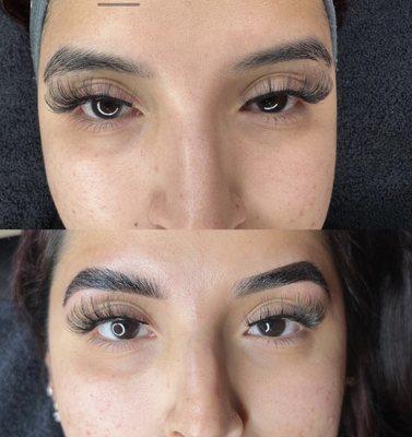 Brow wax and stain